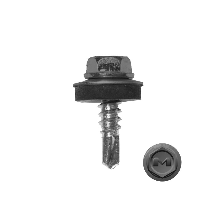 Саморез по металлу Daxmer 5,5х19 RAL 7004 (250) сверло №3